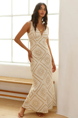 Breezy Blaze Maxi Dress Beige