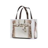 Grocery Bags Creative Parody Platinum Bag Print Woven Bag Fire Over The Net Birkin Fitness Casual Bag