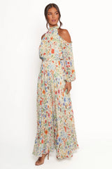 Hilary Pleated Maxi Dress - Garden Floral