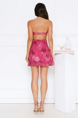 Stealing Looks Strapless Mini Dress Pink