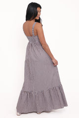 Reid Maxi Dress - Brown Gingham