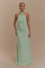 Rosalia Cowl Neck Maxi Dress - Sage