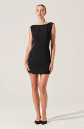 Open Cowl Back Mini Dress