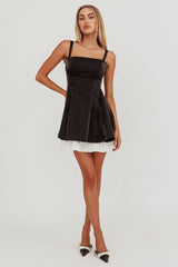 Night Rider Fit And Flare Mini Dress Black