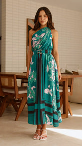 Hadas Maxi Dress - Green Print