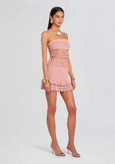 Vali Crochet Pearl Embellished Dress