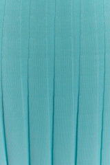 Jacqui Halter Knit Midi Dress - Cyan Blue