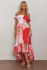 Sunday Mornings Ruched Bust Maxi Dress Floral Blush
