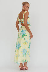 Second Chances Ruffle Trim Maxi Dress Lily Blue