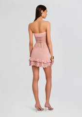 Vali Crochet Pearl Embellished Dress