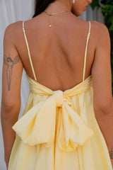 Midnight Charm Mini Dress Yellow