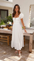 Tania Midi Dress - White