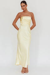 City Of Stars Strapless Maxi Dress Butter