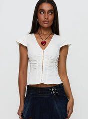 Indulgence Corset Top White